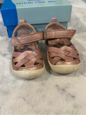 Stride Rite Rose Gold Metallic Girls' Sandals infant